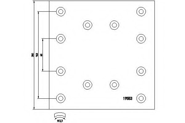 DON RW/29/1 Brake Lining, drum brake